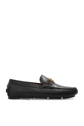 【関税込み】Versace ブラック＆ゴールド Barocco レギンス Versace Hibiscus Barocco Moccasin Loafers Shoes Men's Size